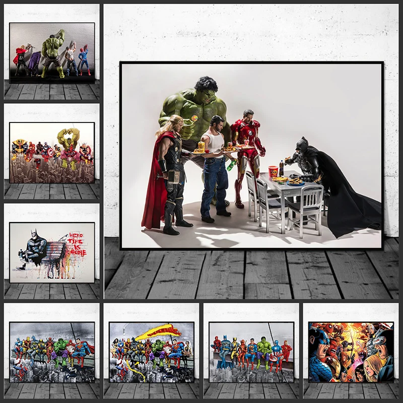 Картина из фильма Marvel Мстители на холсте персонаж супергероя Капитан Америка