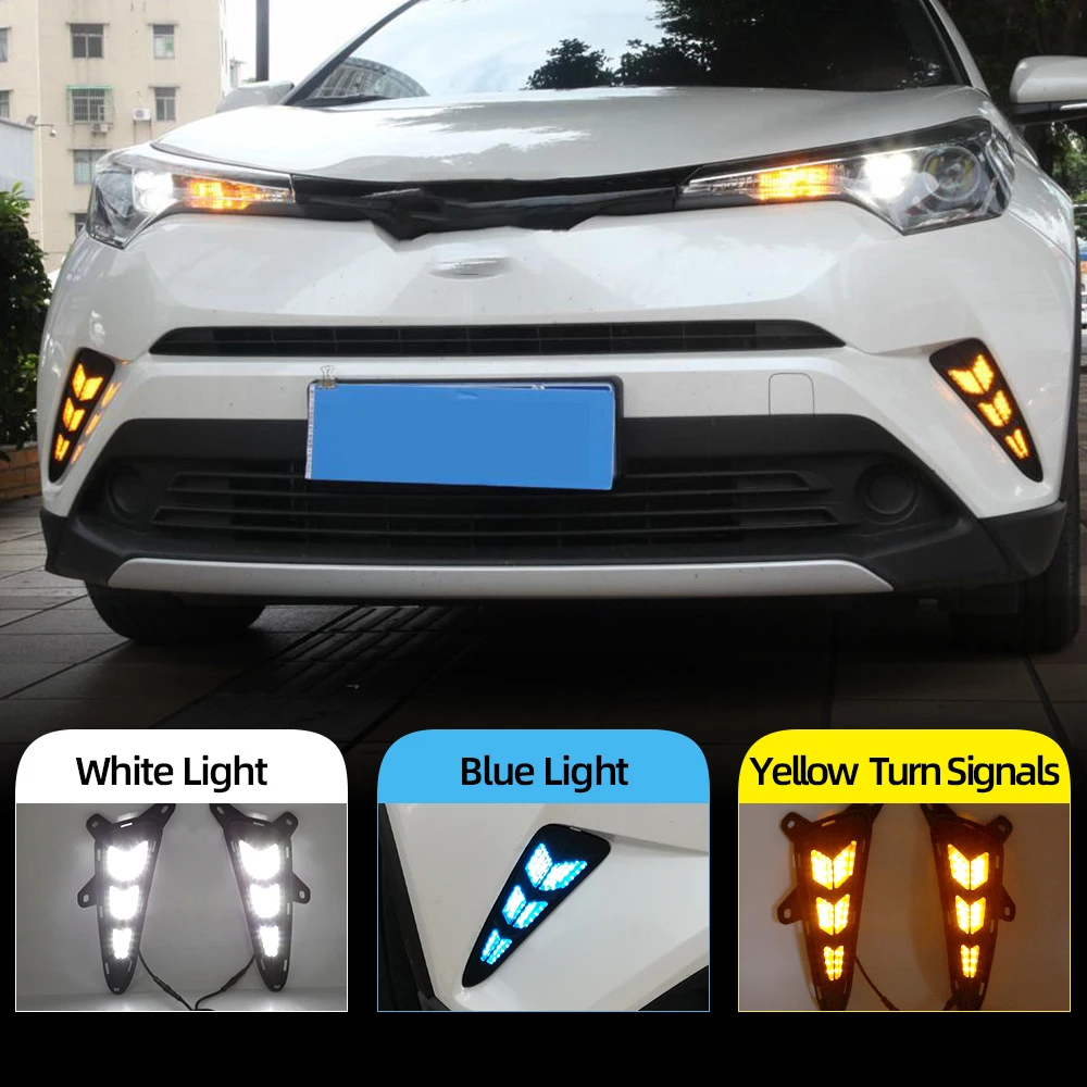 CSCSNL 2 шт для TOYOTA C-HR ЧР 2016 2017 2018 2019 светодиодный дневные ходовые огни Габаритные с