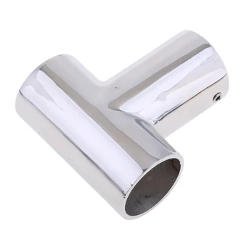 

Stainless Steel Round 3 Way Hand Rail Bracket Connector For Marine Boats