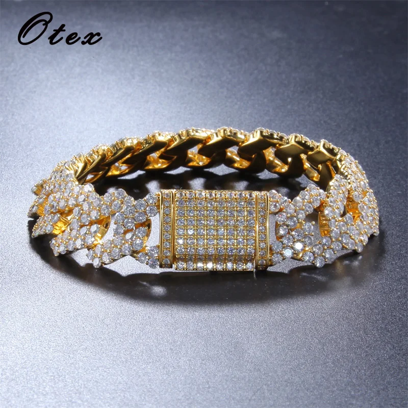 Шикарные Модные мужские браслеты с горным хрусталем, в стиле хип-хоп, в стиле хип-хоп, цвета: золотистый, серебристый, медный, женский браслет, ювелирный подарок