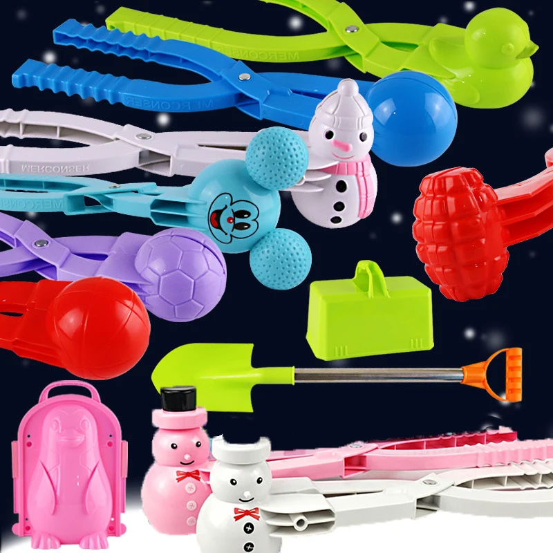 Snowball Maker мультяшная форма для улицы Зимний снег песок ложка спортивные игрушки
