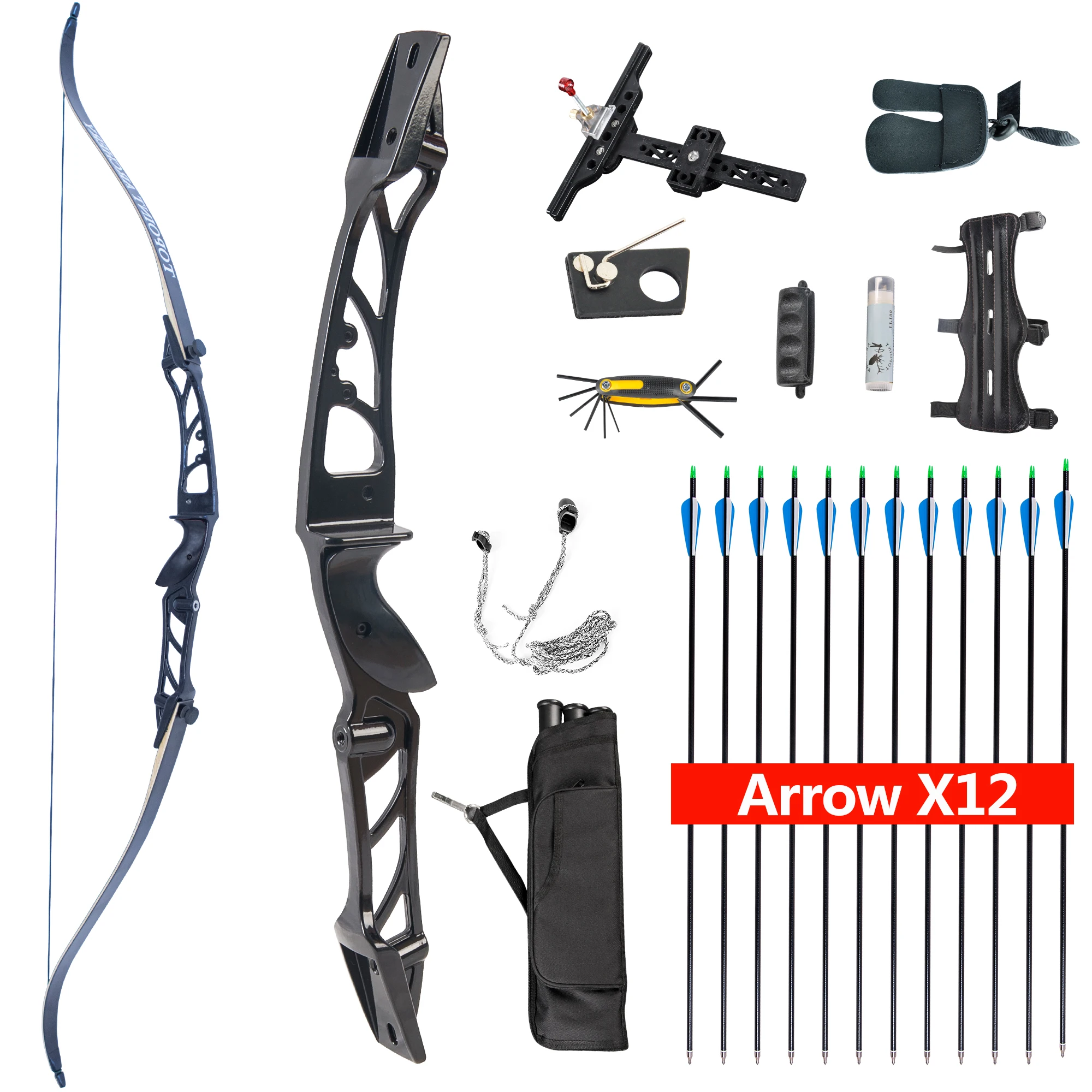 Competition Takedown Recurve Bow Package Ready To Shoot Archery Set For