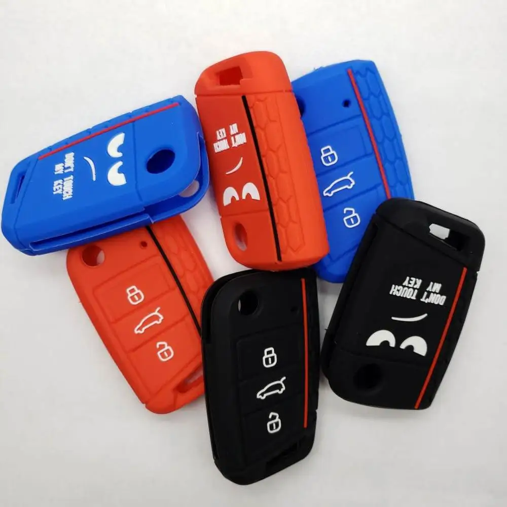 Силиконовый чехол брелок для ключей в виде сот VOLKSWAGEN Golf7 Polo MK7 GTI R Skoda Octavia Combi A7 SEAT