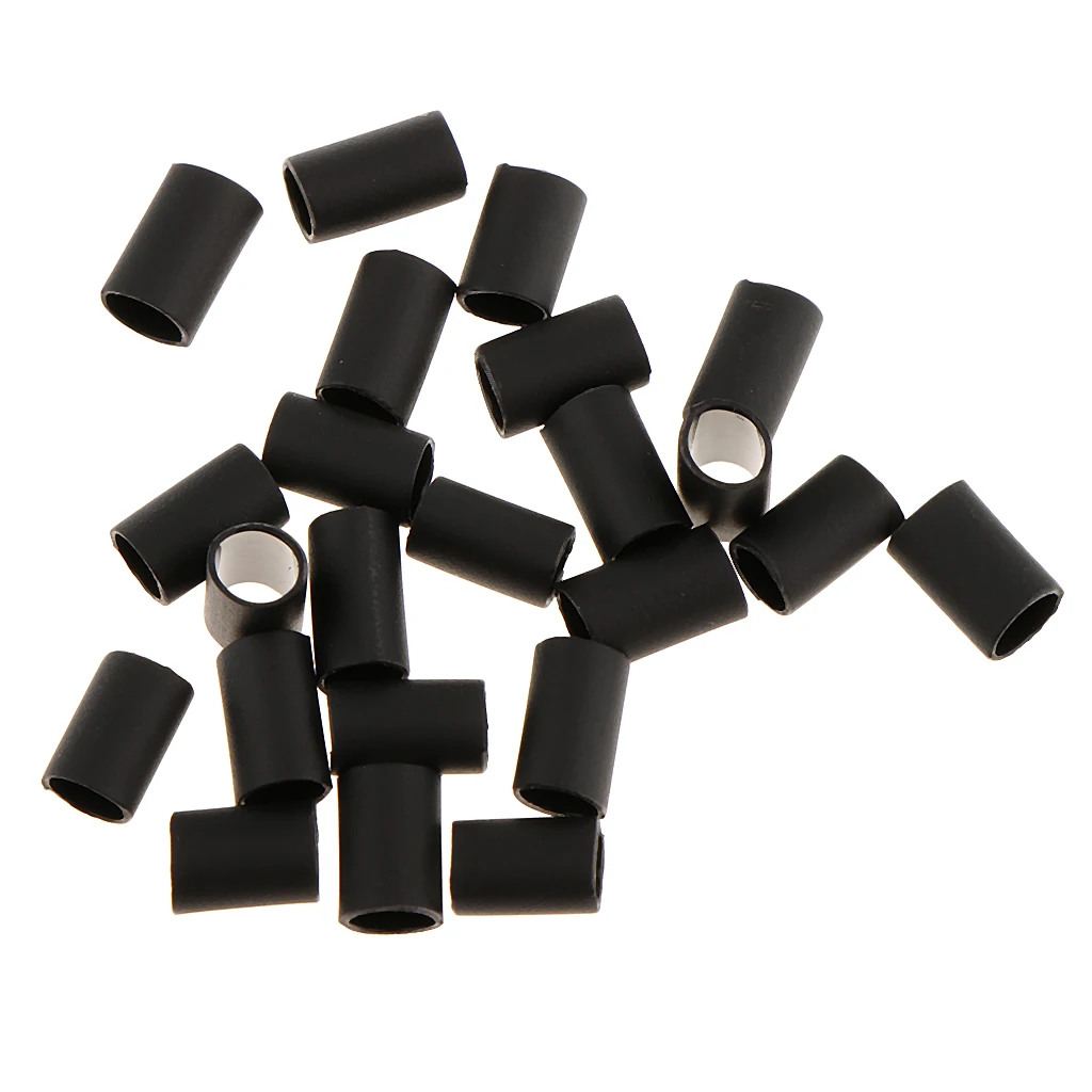 Bulk 200pcs Black 6mm Heat Shrink Adhesive Lined Tubes Micro Rings Links Beads for I Bonded Tipped Hair Extensions