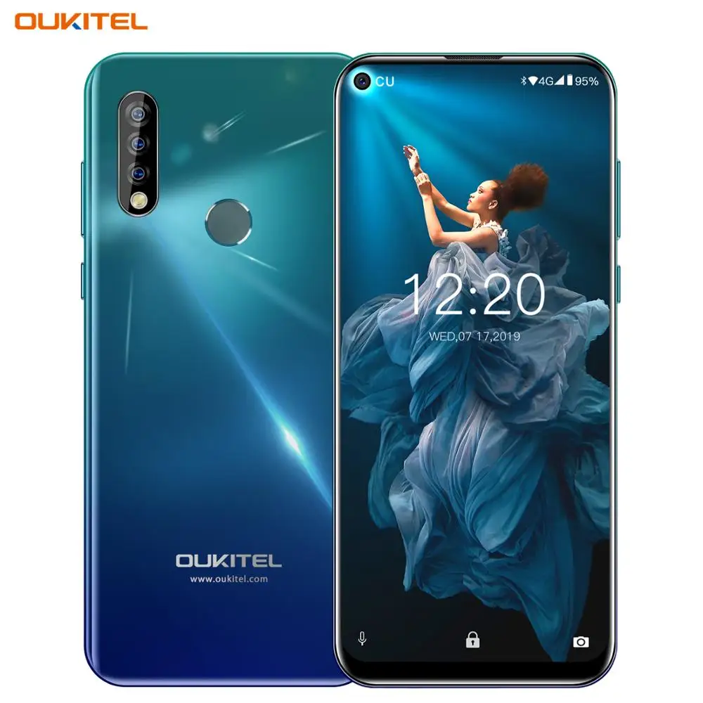  OUKITEL C17 Pro Dual 4G Android 9.0 Smartphone Fingerprint Face ID Cellphone 6.35'' 4GB 64GB 19:9 M