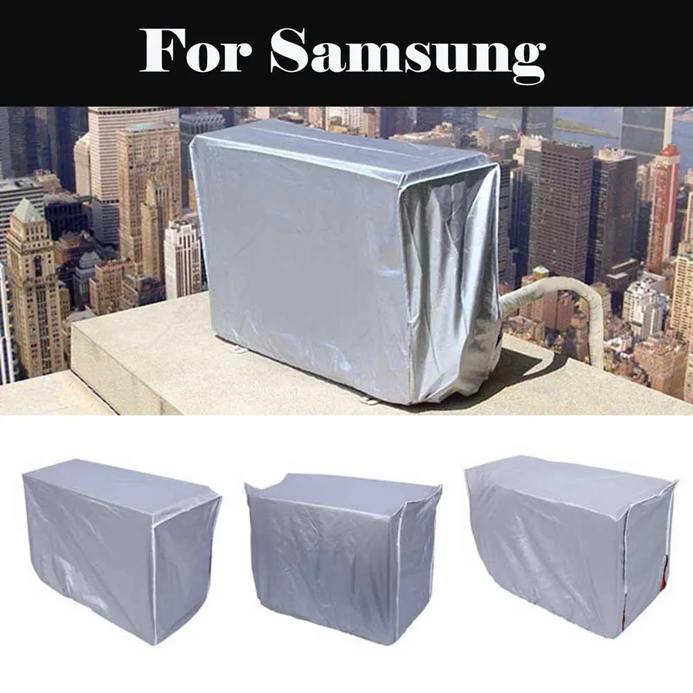 

Silvery Outdoor Air Conditioning Cover Waterproof Cleaning Bag For Samsung AR12KC5USMC AR12KC5JAMC AR18KC3HDTR AR18JC5JAMV