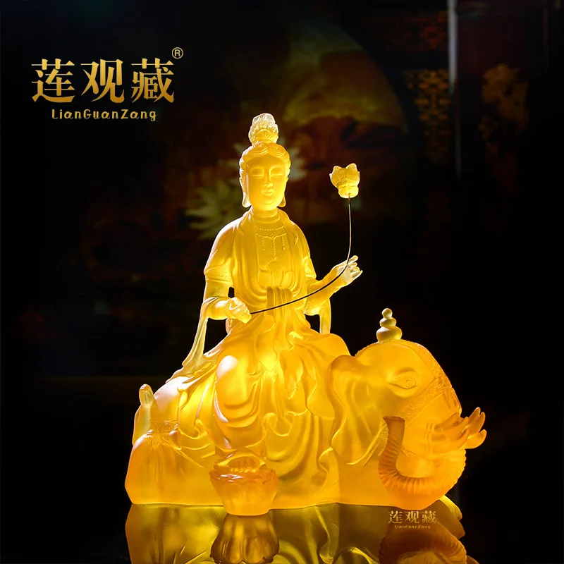 Bodhisattva Manjusri Manjushri resin statues Samantabhadra ornaments buddha figurine to ward off evil spirits lucky peace! 5