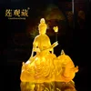 Bodhisattva Manjusri Manjushri resin statues Samantabhadra ornaments buddha figurine to ward off evil spirits lucky peace! 5