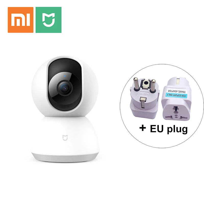 add EU plug Xiao Mi Смарт камера популярная версия 360 угол 1080P HD Ночное видение Беспроводной WiFi IP Webcam умный дом Cam для умного дома приложение - Цветной: add EU plug