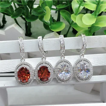 

2020 hot Selling Silver Crystal Drop Earrings Jewelry Earrings With Crystals For Women