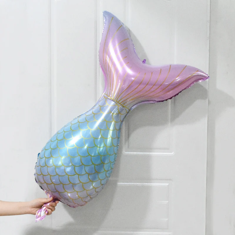 Little Mermaid Party Balloons 32inch Number Foil Balloon Kids Birthday Party Decoration Supplies Baby Shower Decor Helium Globos