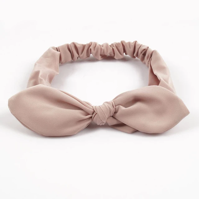 Plain Polyester Bunny Ears Headband For Women Female Elastic Bow Hairband Women's Headwear Hair Accessories повязка на голову Plain Polyester Bunny Ears Headband For Women Female Elastic Bow Hairband Women's Headwear Hair Accessories повязка на голову