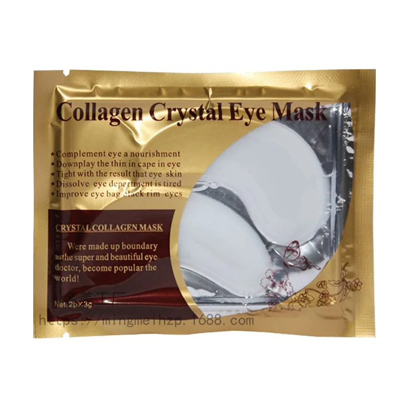 1 пара 24K Gold Crystal коллагеновая маска для глаз, маска для глаз для ухода за кожей вокруг глаз! Убирает темные круги под глазами, удалить анти-старения, морщин, уход за кожей