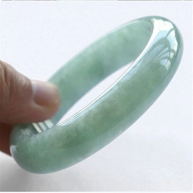 

Hand Ring Genuine Natural Green Jade Bangle Bracelet Charm Fine Jewelry Accessories Hand-Carved Lucky Amulet Gifts Women