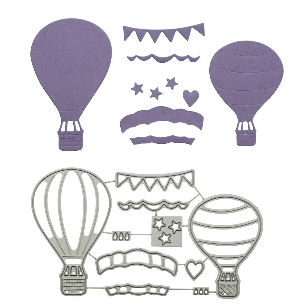 Fuoco A Forma Di Mongolfiera Taglio Di Metallo Muore Scrapbooking Per Album Di Foto Fatti A Mano Clipart Decorazione Stampo Tagliacarte Artigianale