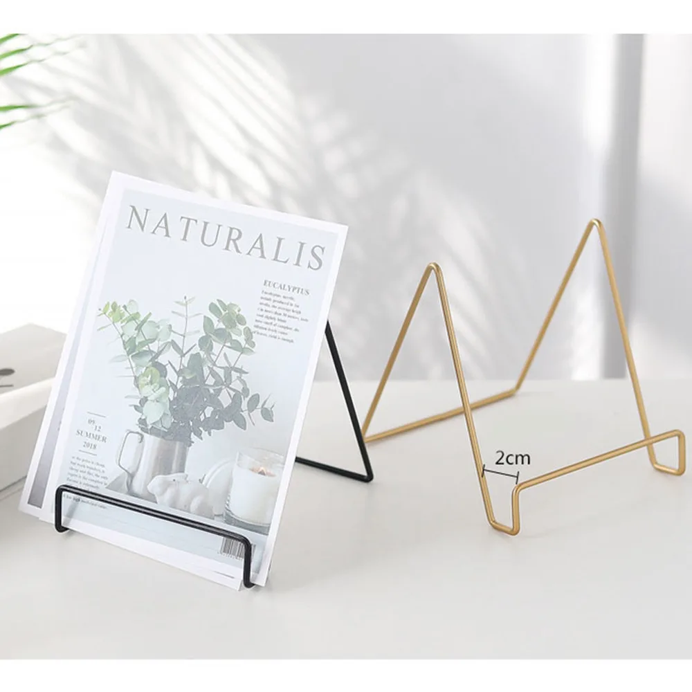 Iron Art Magazine Display Stand Dish Rack Plate Bowl Picture Frame Photo Book Pedestal Holder Home Decoration Storage Ornaments | Дом и сад