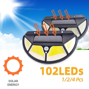 

102 LED Solar Light Outdoor Solar Lamp With PIR Motion Sensor Solar Powered Waterproof Wall Light For Garden Street Light