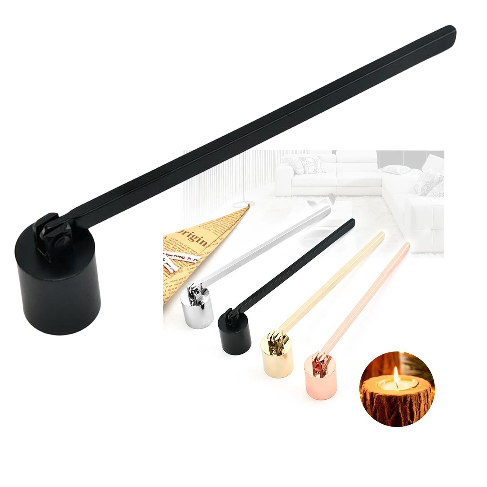 Candle Snuffer Polished Stainless Steel Candle Extinguisher Snuffer 19.3cm candle wick trimmer candle accessories