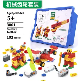 

robotic educational Gear machinery Duploe Power Functions compatible Classic lepines 9656 robotics Toys for children