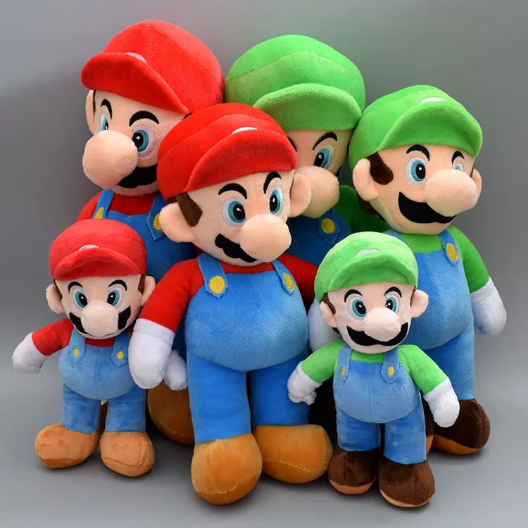 

25/37/42CM Super Mario Bros Luigi Plush Toys Super Mario Stand Mario Brother Stuffed Toys Soft Dolls For Children Cartoon Gifts