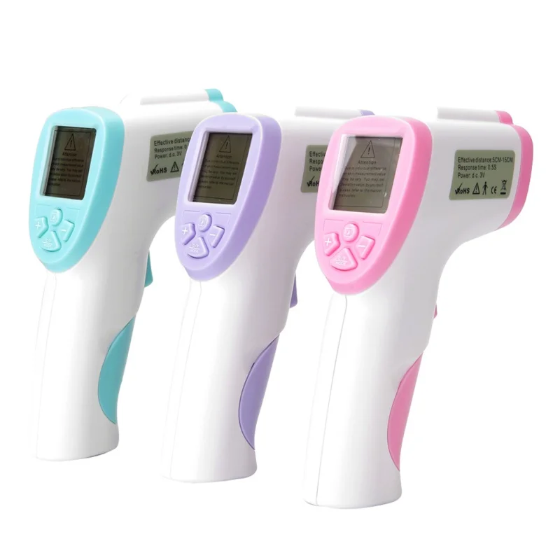 

Forehead Non-Contact Infrared Baby Thermometer LCD Body Temperature Fever Digital IR Temp Measurement Tool Random Color