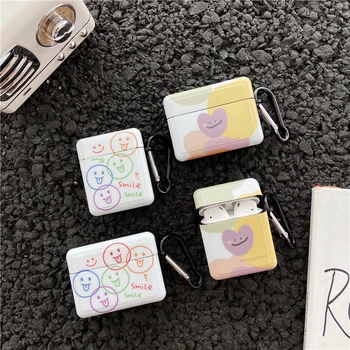 

Earphone Case For Airpods Pro Case Lovely Smile Headphone Case for Apple Air Pods 2 Earpods Protective Cover