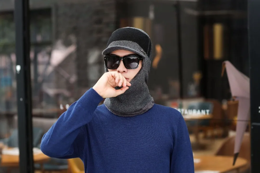 Зимние шапки Skullies Beanies, зимние шапки бини для мужчин и женщин, шерстяной шарф, шапки, Балаклава, маска, шапка, вязаная шапка