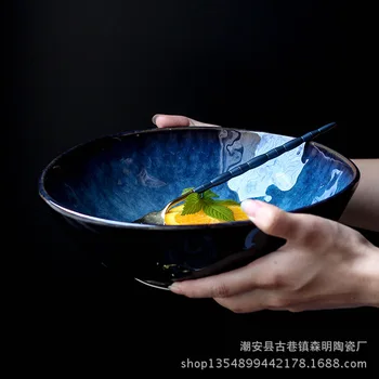 

LEKOCH Gratitude and feedback Japanese style ceramic bowl soup bowl ramen bowl Western food fruit salad bowl