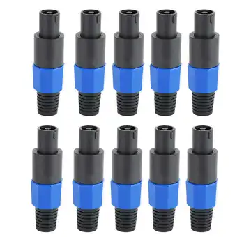 

10PCS 4 Cores XLR Plug Long Tail Connector DIY Audio Cable Socket New
