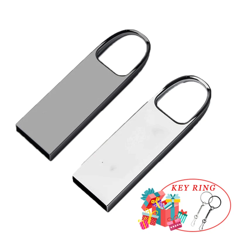 Металлический USB флеш накопитель из нержавеющей стали 64 ГБ 32 16 8 4 карта памяти Флеш Серебряный usb ключ u диск