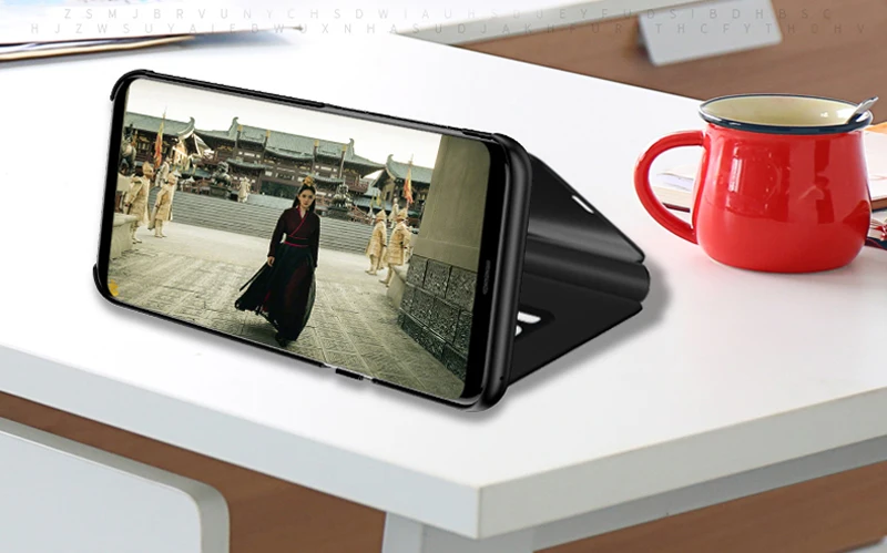 Прозрачный умный флип чехол mi rror для Xiao 9 9T 8 Pro SE Lite 5x 5C 6 6x Max3 x3 Pocophone F1 CC9E телефона| |