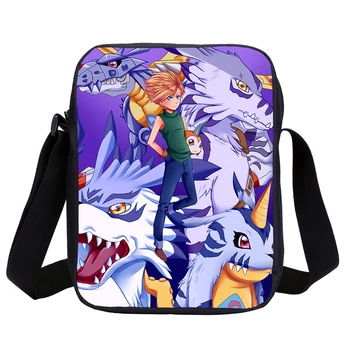 

Small Messenger Bags For Boys Girls Cartoon Anime Digital Monster Letter 3D Printing Crossbody Bags Kids Sling Bags Sac A Main
