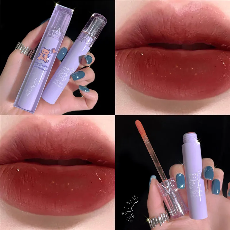 1PC Matte Velvet Lip Gloss Shimmer Fine Flash Glaze Waterproof Lasting Easy To Color Liquid Lipstick Nonstick Cup |