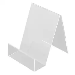 Support de livre en acrylique Transparent, étagère verticale pour livre et manuel, 2 pièces 