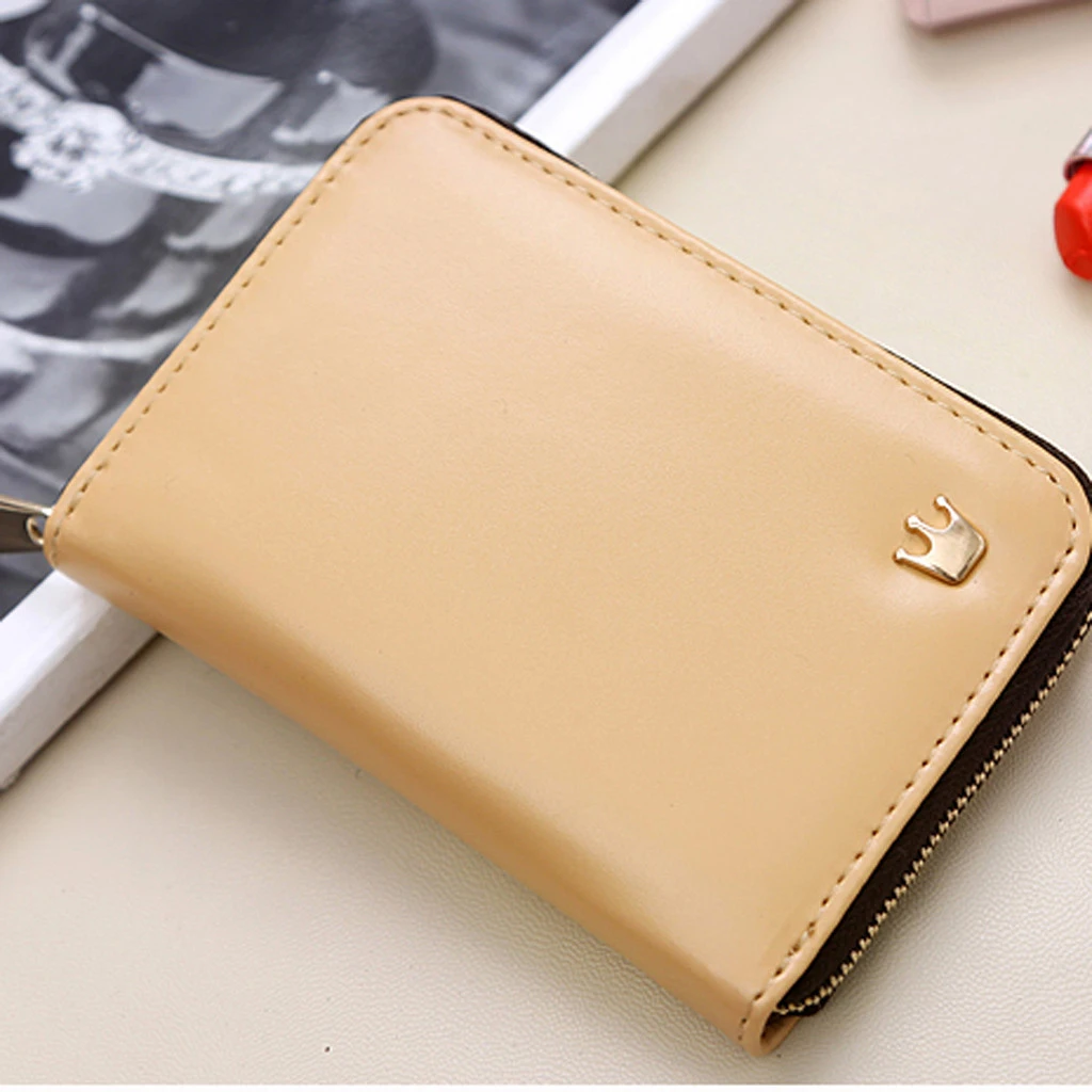 Women Coin Purse Small Bag Wallet Change Zipper Crown Decorated Money Bags Children Wallets Leather Key Holder Carteira 813