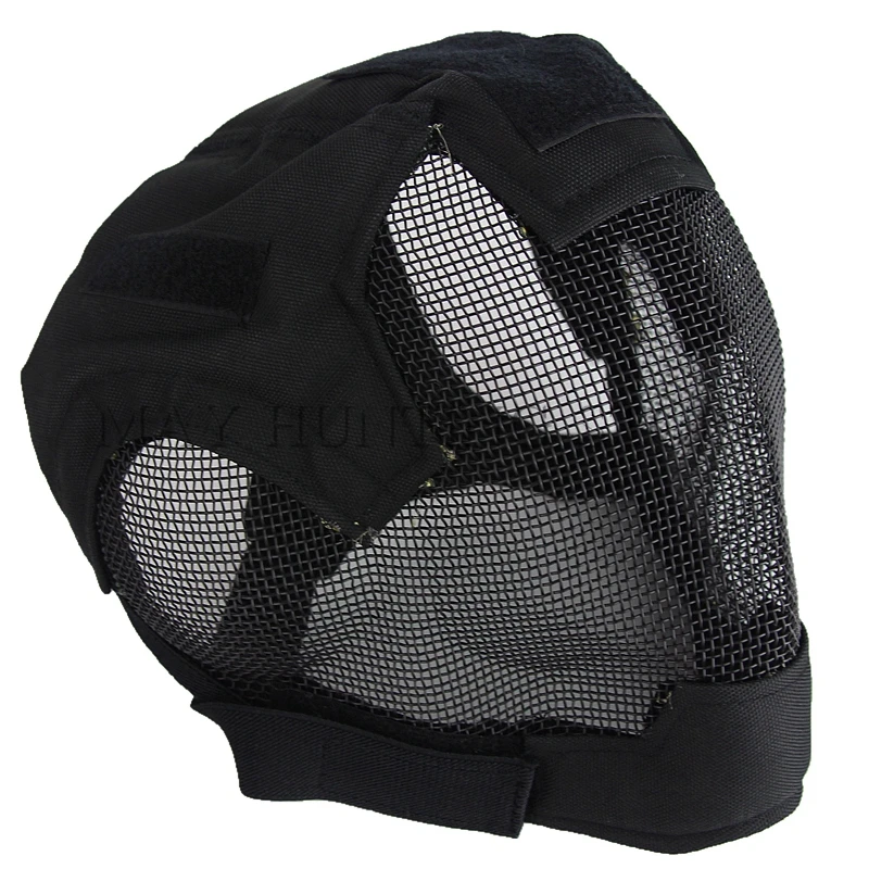 Hunting Full Face Metal Steel Mesh Helmet Military Tactical Combat Airsoft Paintball Wargame Protector Outdoor Sports Helmets