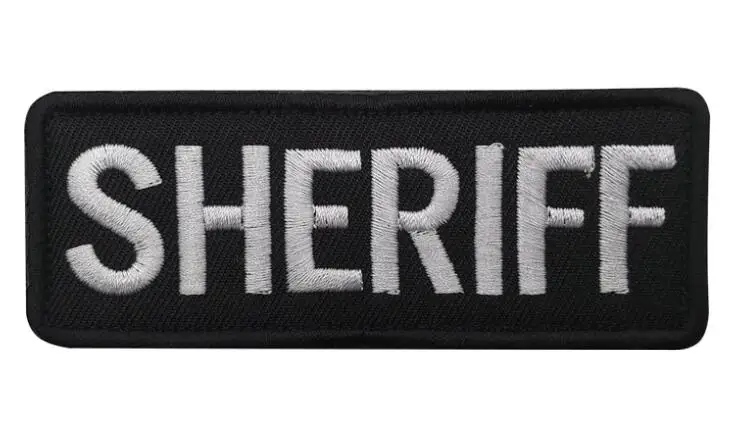 A 1 шт. 3D вышитая буква ткань SHERIFF английский значок Американский нарукавник в виде флага одежда джинсовая куртка декоративная заплатка значок патч - Цвет: A