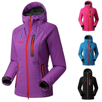 

SAENSHING Waterproof Softshell Jacket Women Brand Rain Coat Outdoor Clothing Female Windproof Soft Shell Fleece Hiking Jackets