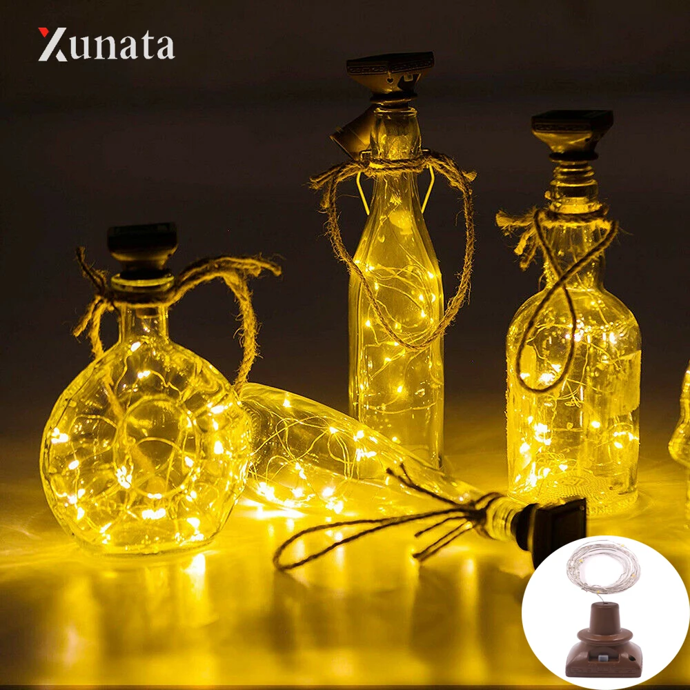 

LED Solar Wine Bottle Cork Copper Wire String Light 10/20 LED Fairy Starry String Light Garland DIY Christmas for Decoration