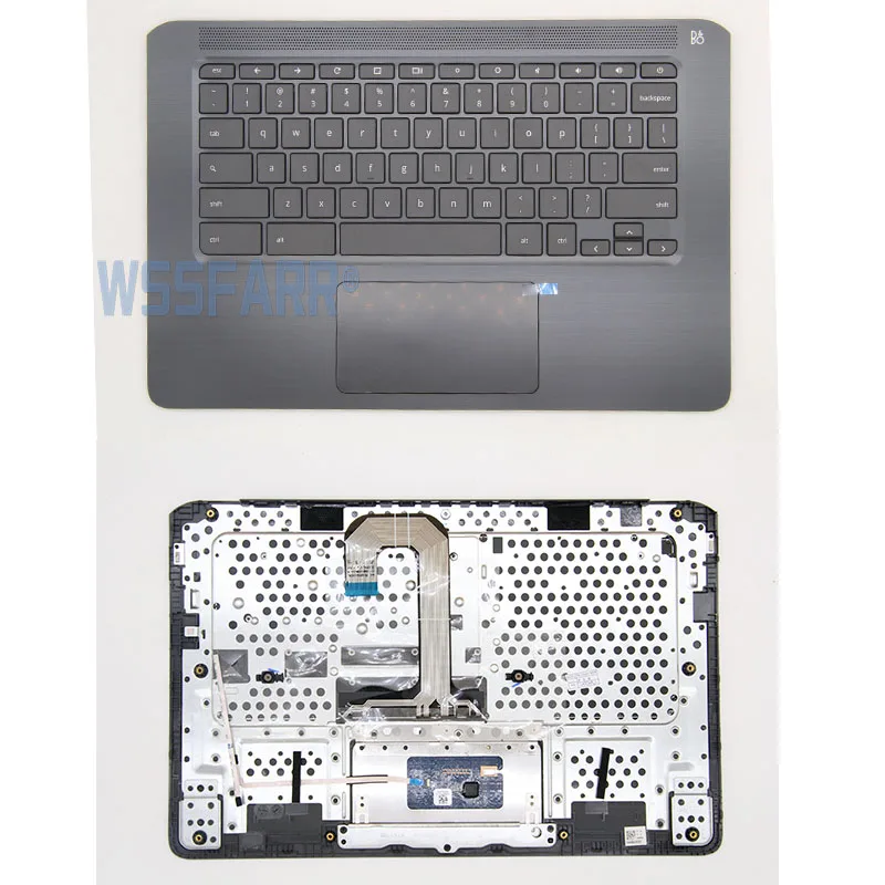 New Genuine PTK For HP Chromebook 14-AK Series Palmrest With Keyboard 830878-001