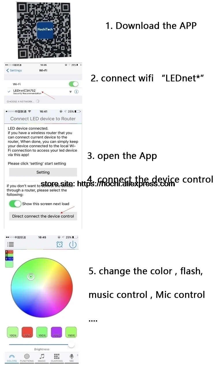 HochiTech отличный RGB многоцветный набор ортопедических колец для стайлинга автомобилей Hyundai Veracrus ix55 2007-12 angel eyes wifi Пульт дистанционного управления