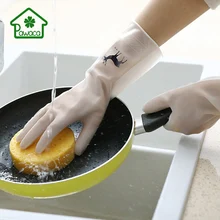 Pawaca кухонная тарелка моющиеся перчатки Бытовая тарелка моющиеся перчатки овощная посуда с изображениями фруктов мытье домашнего хозяйства чистящие перчатки