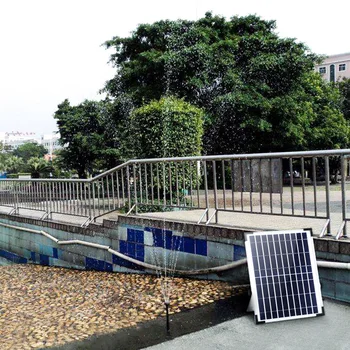 

Solar Powered Dual Water Pump Solar Panel Fountain Water Fountain Outdoor Pond Pool Decorative