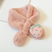 Осенне-зимний детский шарф с фруктами, модный однотонный шарф в Корейском стиле для мальчиков и девочек 63