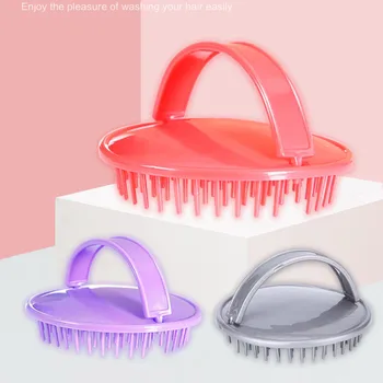 

Comb Handheld 3 Colors Silicone Scalp Shampoo Massage Brush Washing Comb Shower Head Hair Mini Head Meridian Massage Comb