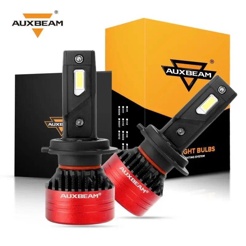 Автомобильные светодиодсветодиодный лампы H4 H7 Auxbeam 80 Вт 6500K водонепроницаемые