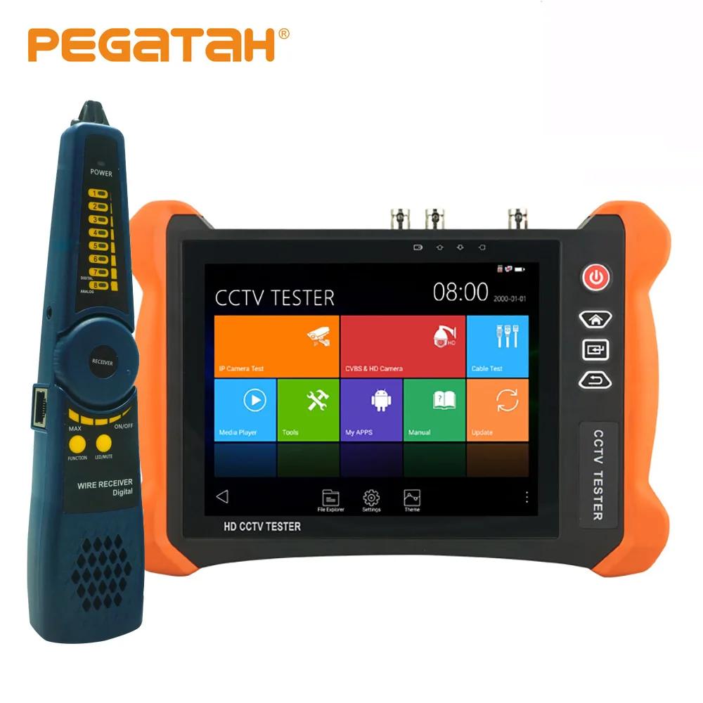 TI-9699-ADHS 8 дюймов 2 к сенсорный экран H.265 4 к 8MP ip-камера тестер AHD TVI CVI SDI CVBS 6 в одном CCTV камера тестер Кабель tracer - Цвет: TI-9699-ADHS
