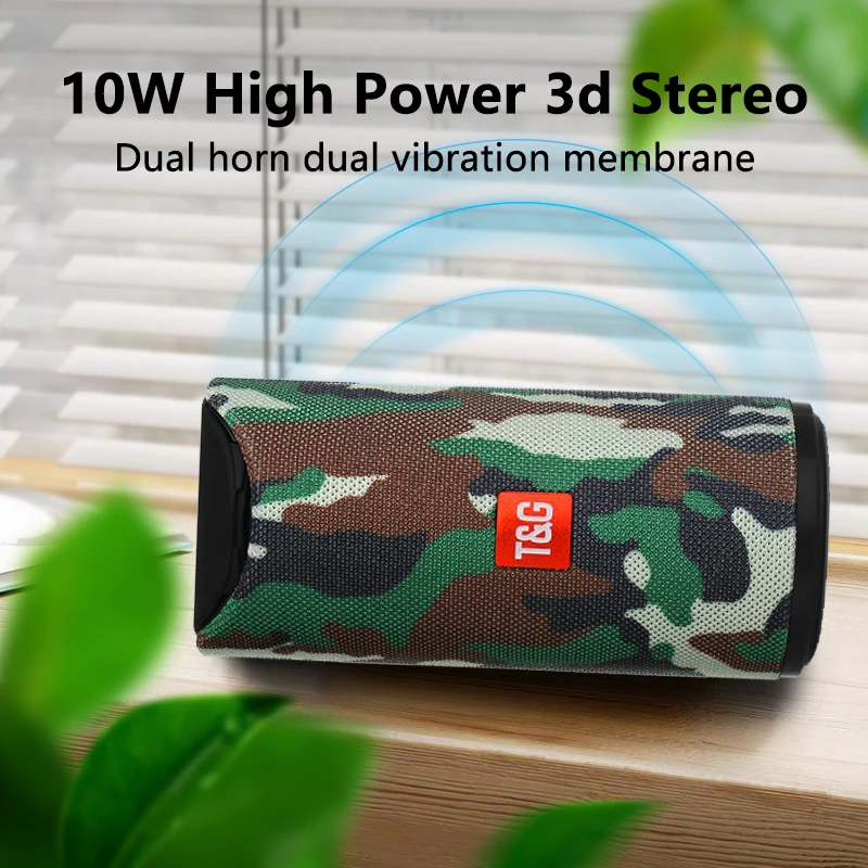 Портативная уличная Колонка TG113 10 Вт беспроводная bluetooth колонка с USB TF FM радио AUX
