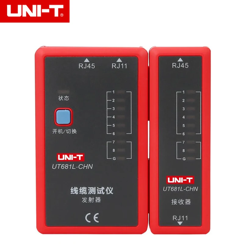 UNI-T UT681L Кабельный тестер сетевой кабель/телефонная линия двойного назначения Тестер светодиодный дисплей состояния