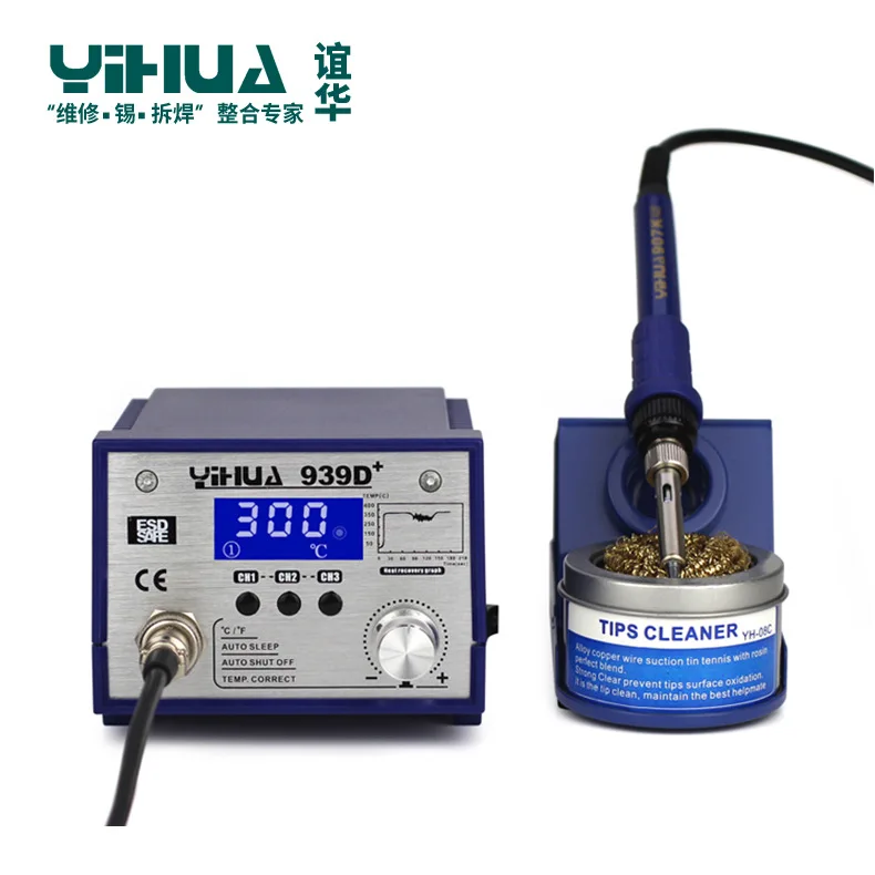 

LCD Soldering Iron Station 75W High Power Imported Heating Soldering Iron 220V 110V Welding YIHUA 939D+